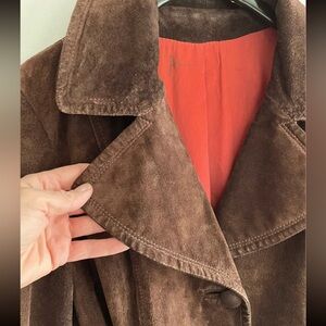 VINTAGE 70’s Belted Brown Suede Coat